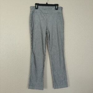 Attyre petite women's‎ squared strech white/black capri pants size 6P flat front